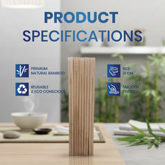 Bamboo Chopsticks – 21cm | 100 PCS PKT - SNH Packing