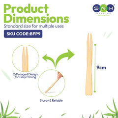 Bamboo Fruit Picks 9cm Unwrapped 100 Pieces Disposable - SNH Packing