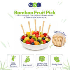 Bamboo Fruit Picks 9cm Unwrapped 100 Pieces Disposable - SNH Packing