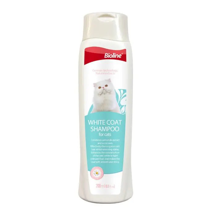 Bioline White Coat Shampoo For Cat 200ml - SNH Packing