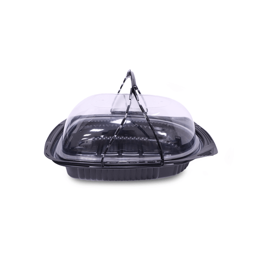 Black Chicken Container with Hood 380 OZ Durable Takeaway Food Box - SNH Packing