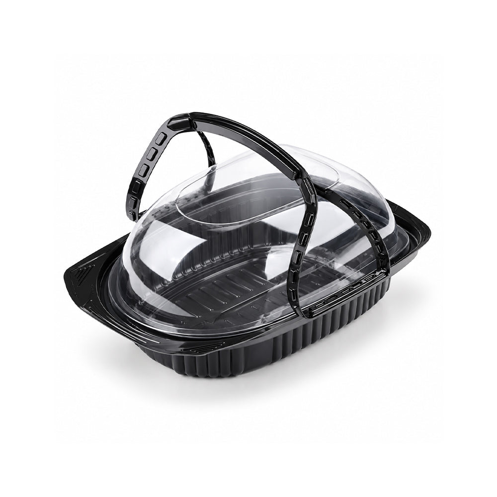 Black Chicken Container with Hood Durable Takeaway Food Box - SNH Packing