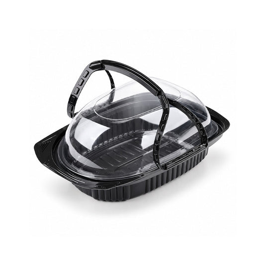 Black Chicken Container with Hood Durable Takeaway Food Box - SNH Packing