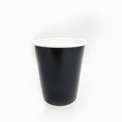 Black Double Wall Paper Cups 4 OZ to 12 OZ Hot Cups - SNH Packing