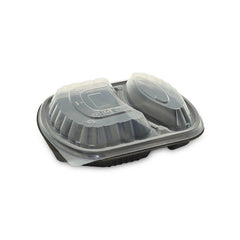 Black Microwave Containers with Lids 1 to 6 Compartments - SNH Packing