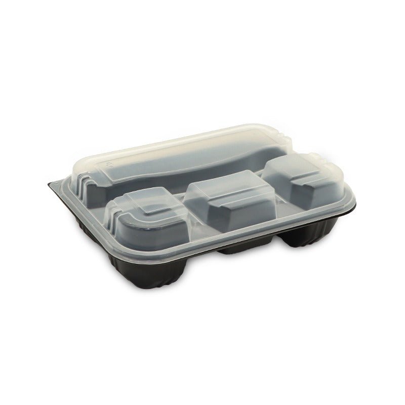 Black Microwave Containers with Lids 1 to 6 Compartments - SNH Packing