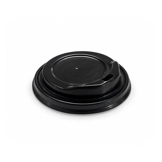 Black Paper Cup Lids 62 80 DIA for 4oz 8oz Cups - SNH Packing