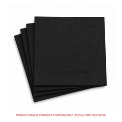 Black Paper Napkin 2 Ply 50 Pieces 25CM to 40CM - SNH Packing