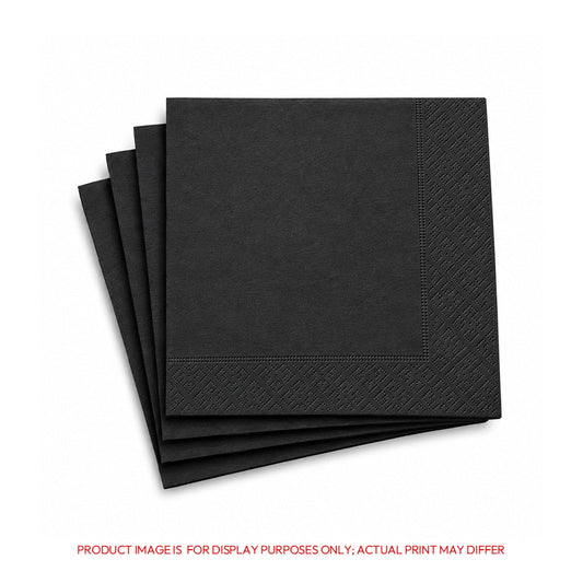 Black Paper Napkin 2 Ply 50 Pieces 25CM to 40CM - SNH Packing