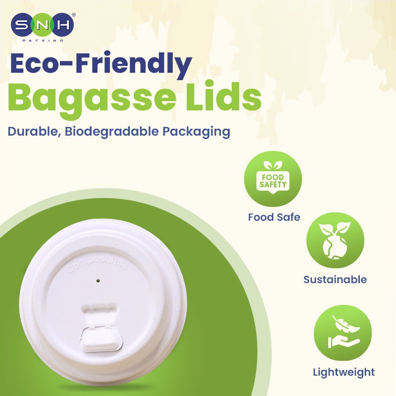 Black Ripple Wall Paper Cup with Bagasse Lid - SNH Packing