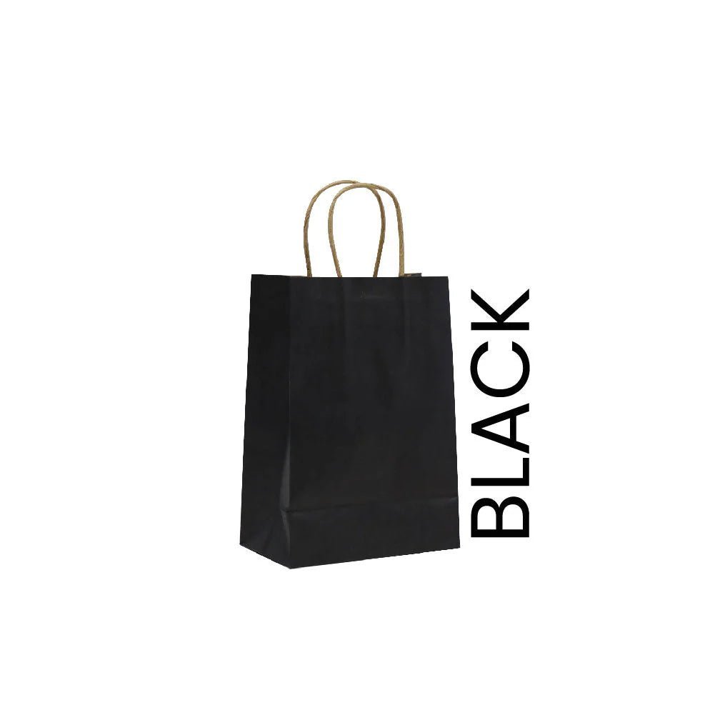 Black Twisted Handle Paper Bags Shopping & Gift Bags - SNH Packing
