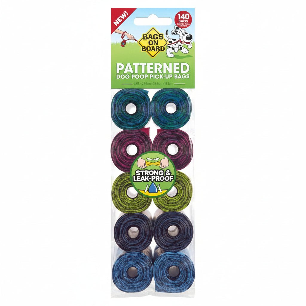 BOB Patterned Dog poop Pickup Bags (14 bags x 10 Rolls) - SNH Packing