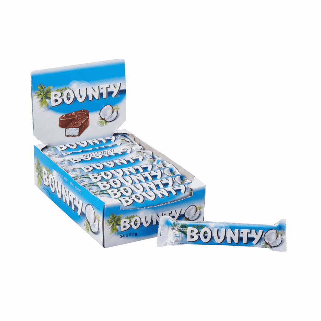 Bounty Milk Chocolate Bars, 57g Pack of 24 - SNH Packing