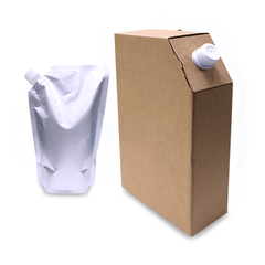 Brown Corrugated Flask with Silver Spout - SNH Packing
