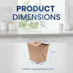 Brown Kraft Takeaway Boxes 8oz to 38oz Square Food Boxes - SNH Packing