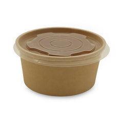 Brown Paper Ice Cream Cups with Lids 4 OZ to 16 OZ - SNH Packing