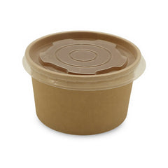 Brown Paper Ice Cream Cups with Lids 4 OZ to 16 OZ - SNH Packing
