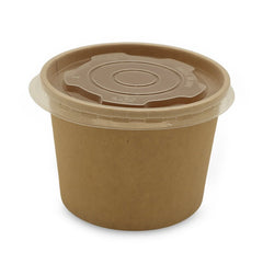 Brown Paper Ice Cream Cups with Lids 4 OZ to 16 OZ - SNH Packing