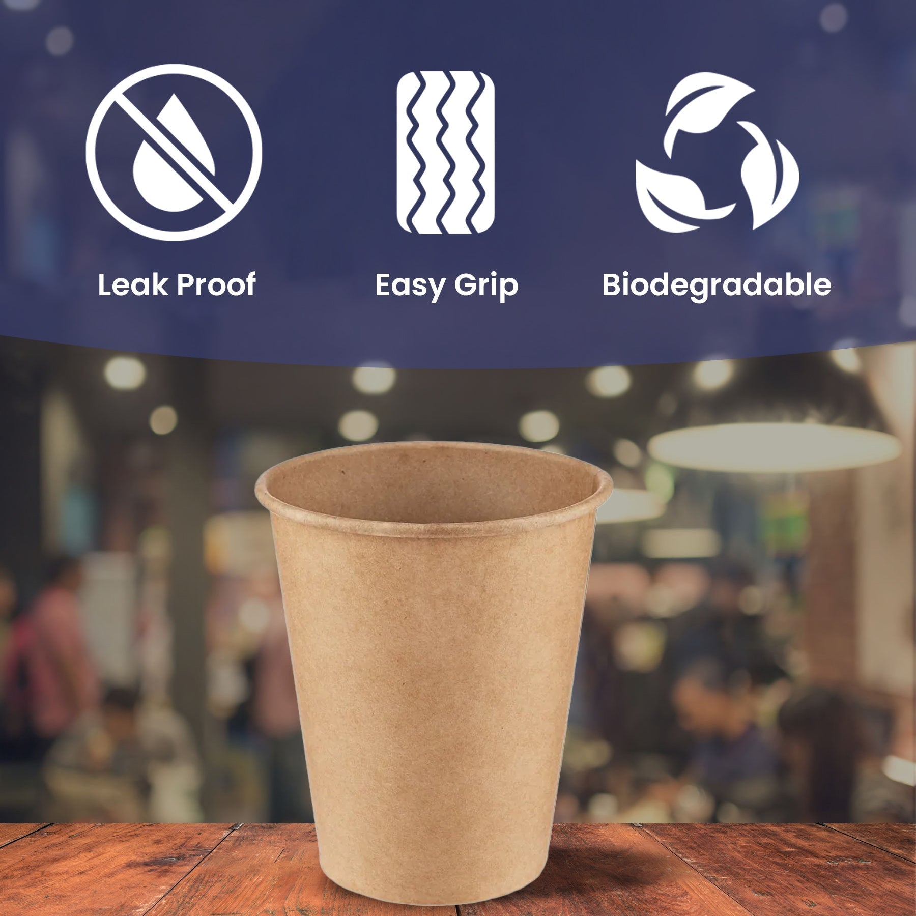 Brown Single Wall Paper Cups 4 OZ to 16 OZ Beverage Cups - SNH Packing