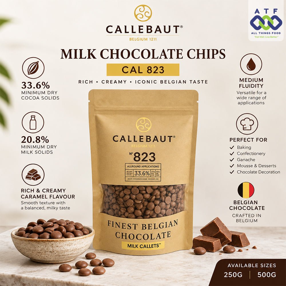 Callebaut Milk Chocolate Chips 33.6% CAL 823 250G 500G - SNH Packing