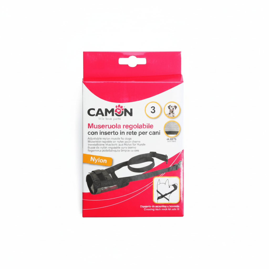 Camon Adjustable Nylon Dog Muzzle with Mesh -Large - SNH Packing