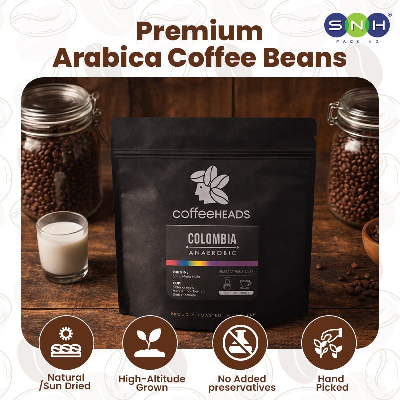 Coffeeheads Colombia Anaerobic Premium Arabica Coffee Beans (Specialty Grade) - SNH Packing