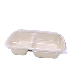Bagasse Rectangular Containers with Lids – Multiple Sizes | Bulk Eco-Friendly Disposable Takeaway Boxes