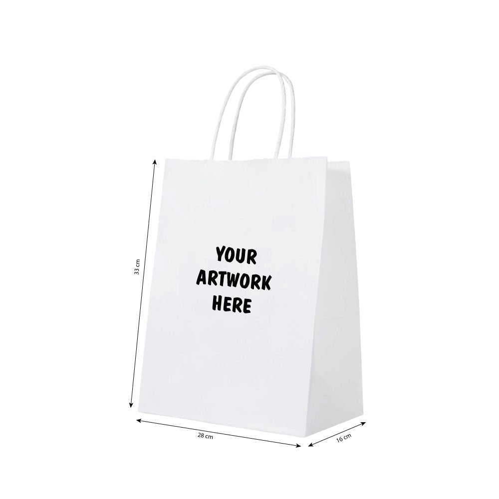 Customizable Black Kraft Paper Bag with Twisted Handle - SNH Packing