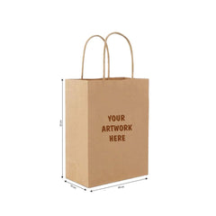 Customizable Black Kraft Paper Bag with Twisted Handle - SNH Packing