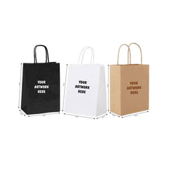 Customizable Black Kraft Paper Bag with Twisted Handle - SNH Packing