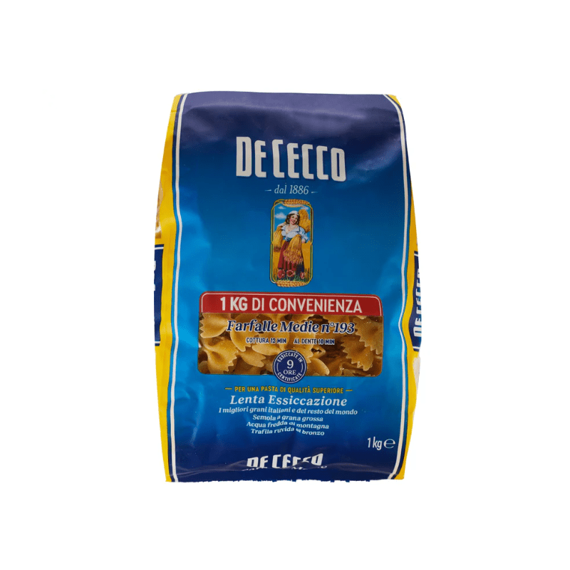 DECECCO FARFALLE PASTA 93 – 1KG - SNH Packing