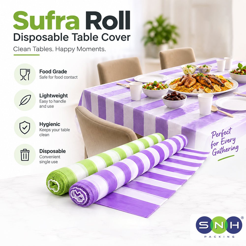 Disposable Sufra Roll - Plastic Table Sheet - SNH Packing