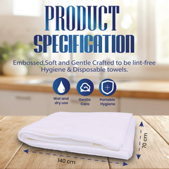 Fresh Premium Disposable Towel – 140x70cm | Multi-Purpose Spa, Salon & Travel Towel