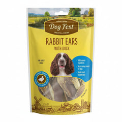 Dog Fest Rabbit Ears With Duck For Adult Dogs - 90g - SNH Packing