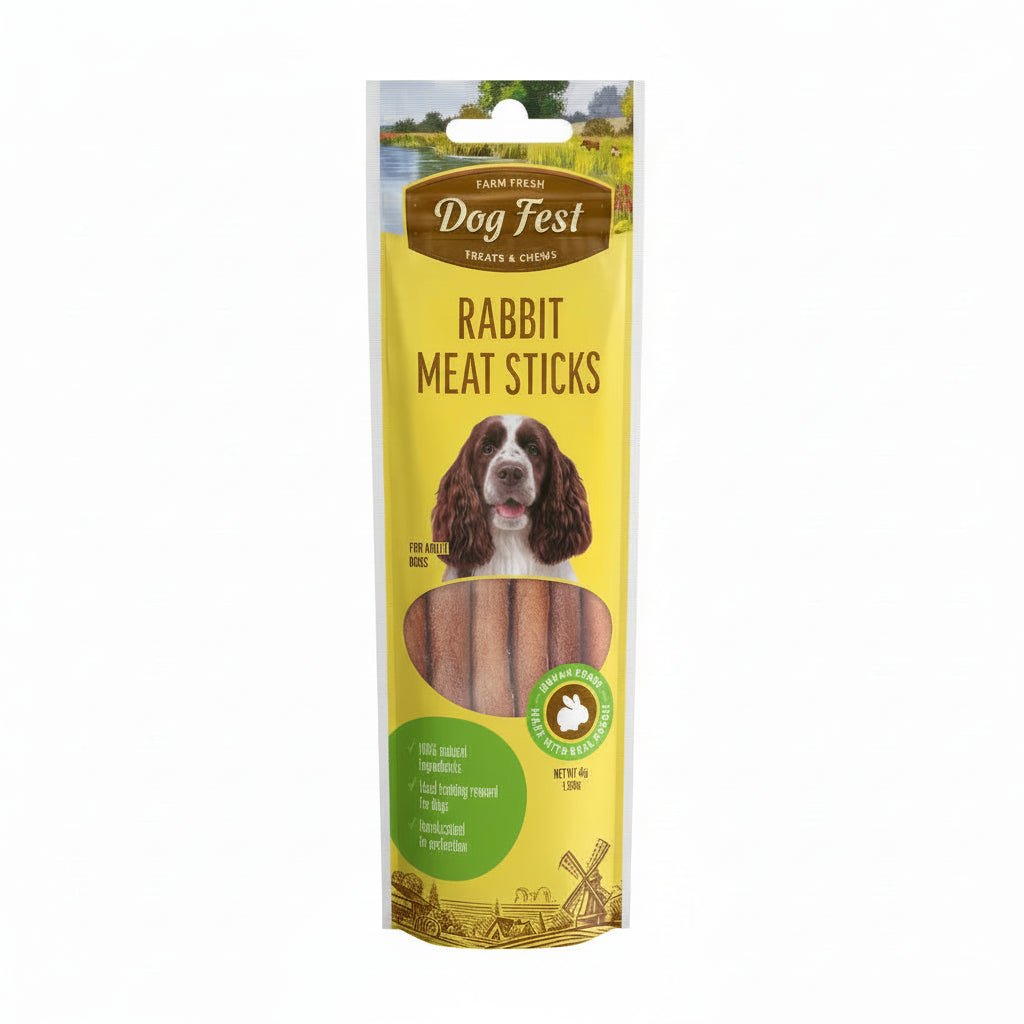 Dog Fest Rabbit Meat Sticks For Adult Dogs - 45g - SNH Packing
