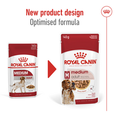 Royal Canin Size Health Nutrition Medium Adult (Wet Food - Pouches) 10 x 140 g