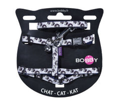BOBBY Confetti Cat Harness & Lead Mauve, XSmall