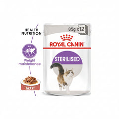 Royal Canin Feline Health Nutrition Sterilised Gravy (Wet Food - Pouches) 12 x 85 g