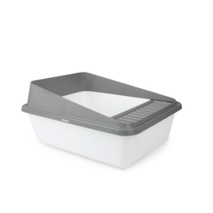 All For Paws Go Fresh - High Back Cat Litter Box Large - Grey