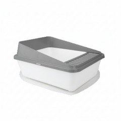 All For Paws Go Fresh - High Back Cat Litter Box Large - Grey