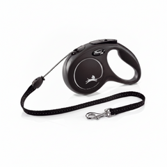 Flexi New Classic Cord Black, Medium, 5 m
