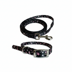 Bobby Daisy Nylon Set Dog Leash & Collar, Assorted Colors