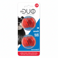 Zeus Duo Ball with Squeaker 2/pk, 5 cm