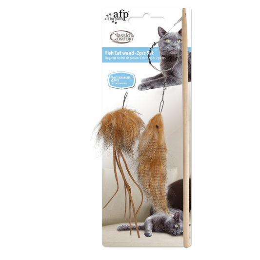 All For Paws Classic Comfort - Fish Cat Wand - Set