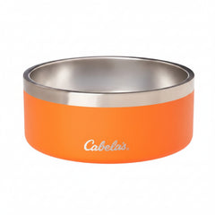Saluki Stainless Steel Double Wall Dog Bowls ORANGE - 2.2L