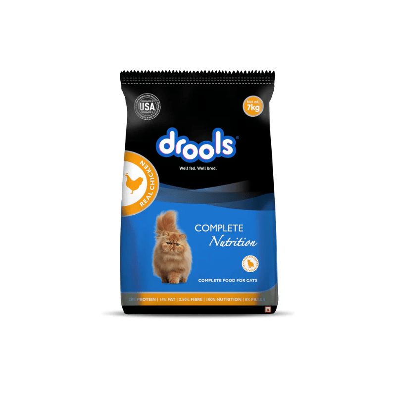 Drools Dry Cat Food,Real Chicken, 7 KG - SNH Packing