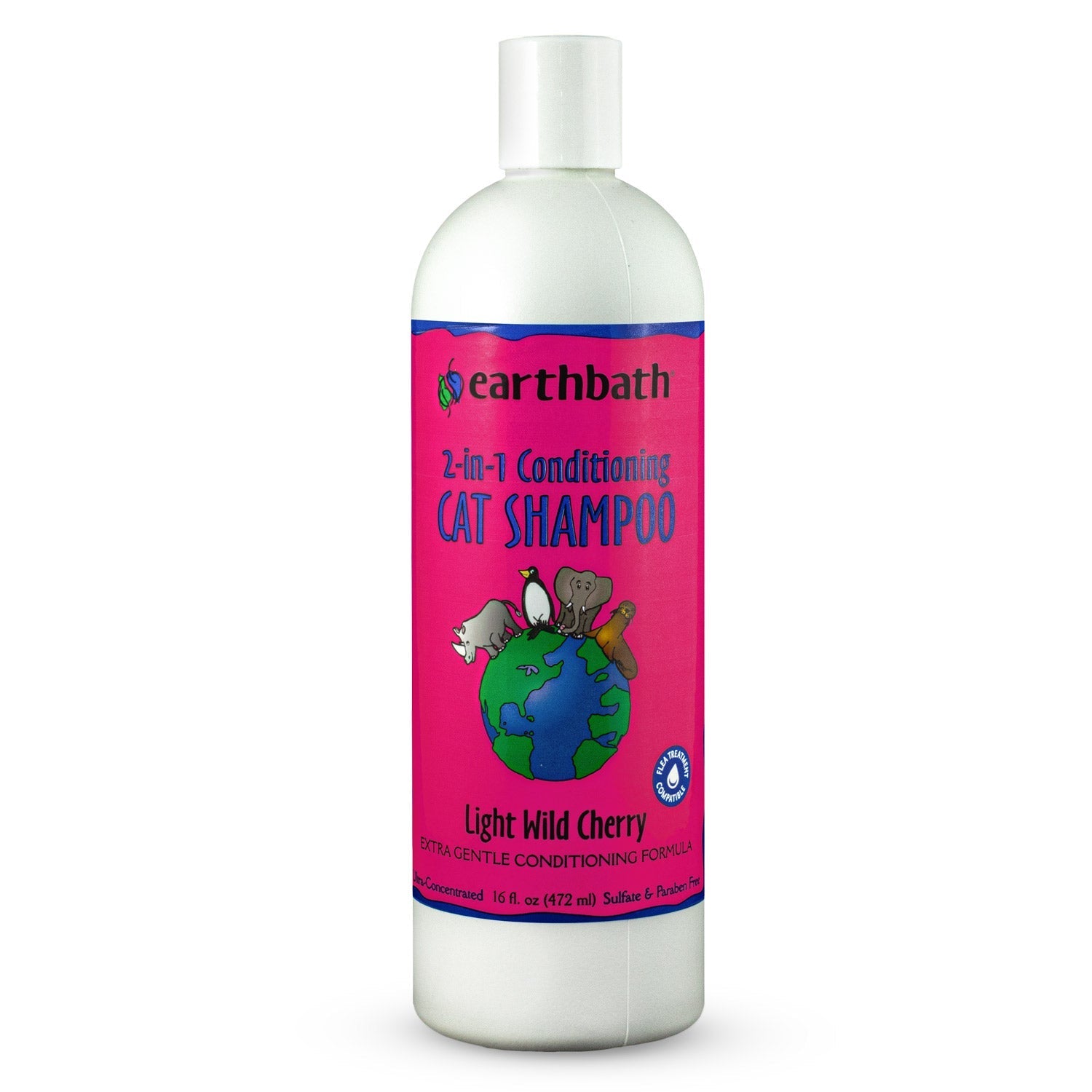 Earthbath 2 - in - 1 Conditioning Cat Shampoo Gentle Formula 16oz - SNH Packing