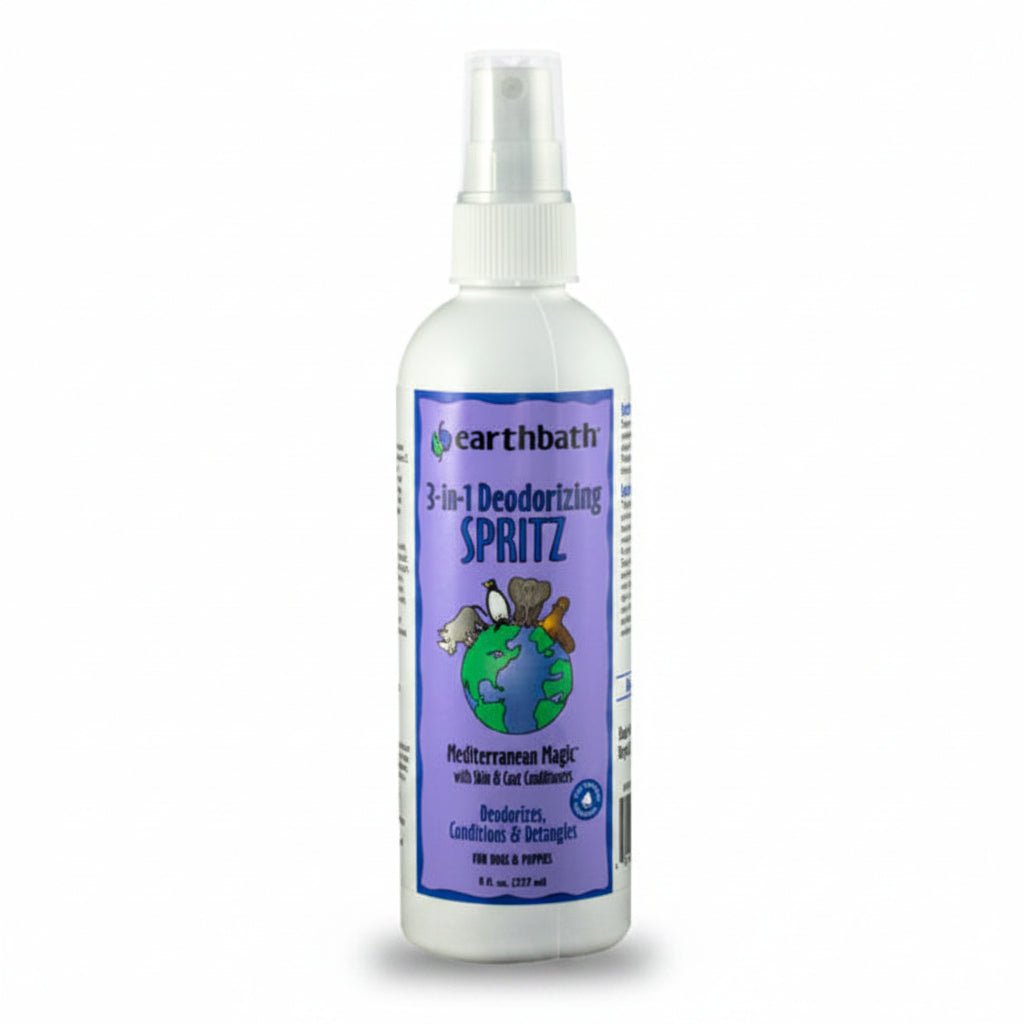 earthbath 3-IN-1 Deodorizing Spritz, Rosemary with Skin & Coat Conditioners, Made in USA, 8 oz pump spray - SNH Packing