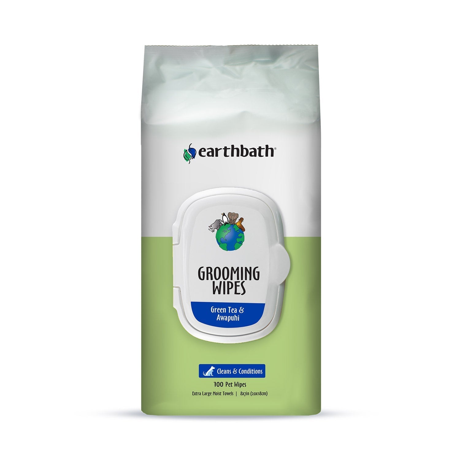 Earthbath Grooming Wipes, Green Tea & Awapuhi, 100 ct - SNHÂ Packing