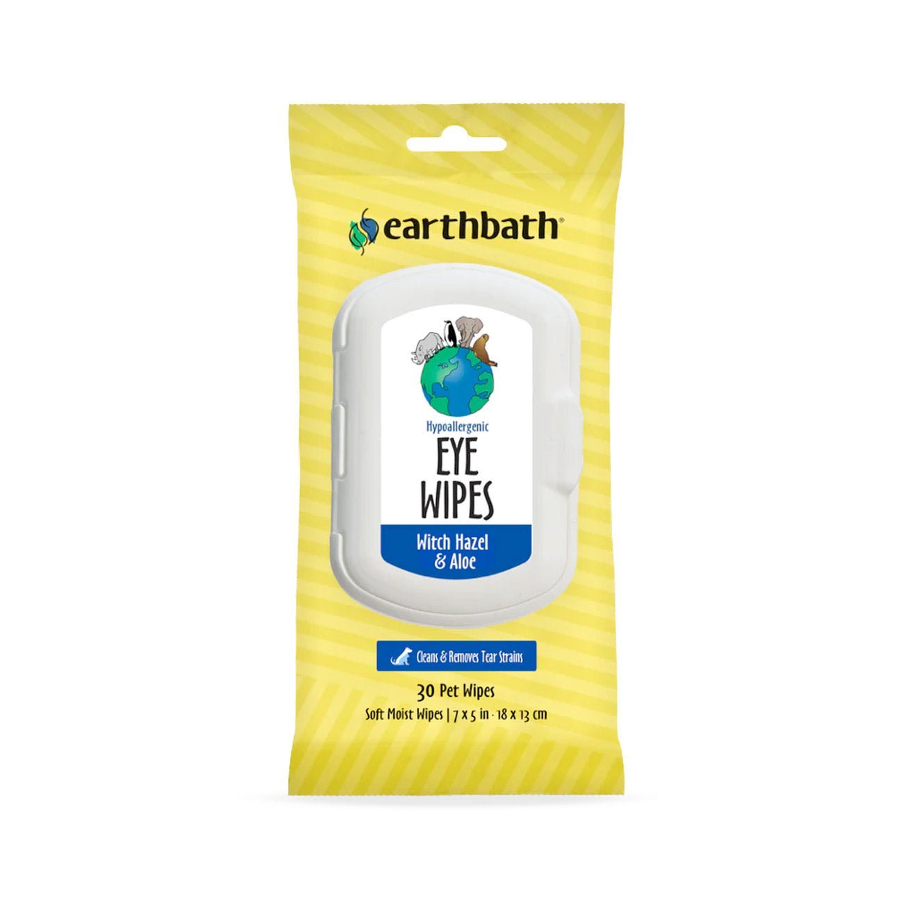 Earthbath Hypoallergenic Eye Wipes (Witch Hazel & Aloe) 30 Wipes - SNH Packing